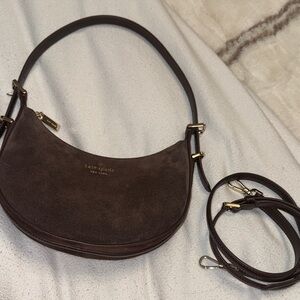 Kate Spade Brown Suede Nova Crossbody